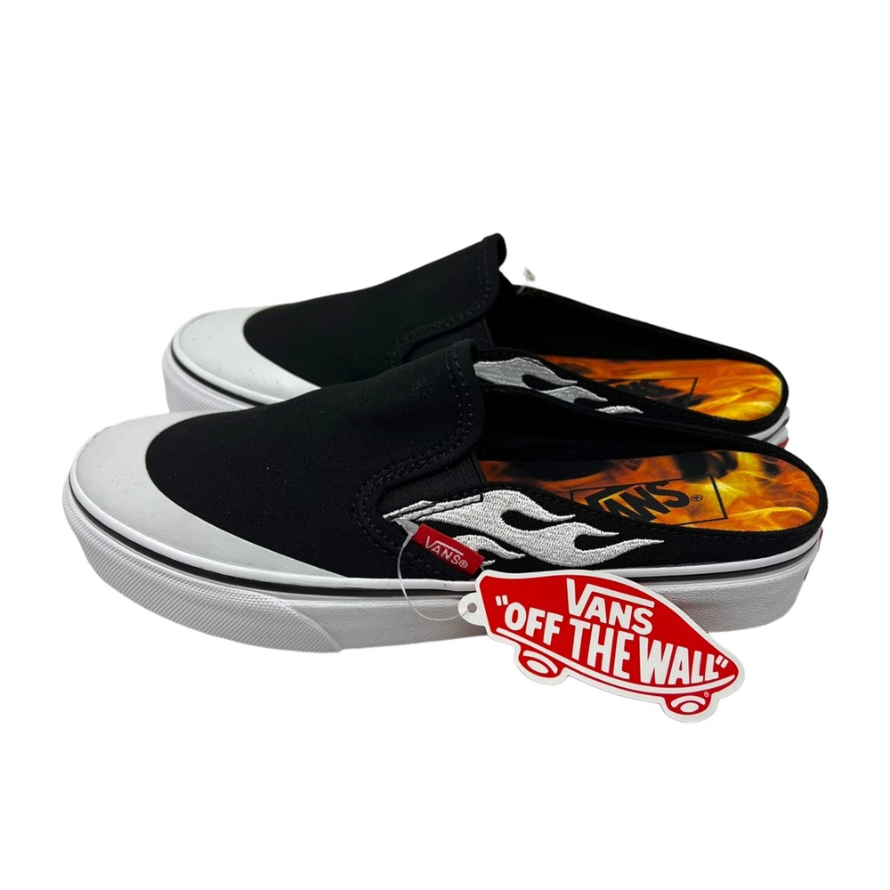 VANS x Rocky Worldwide Slip-On Sneakers Black White Flame